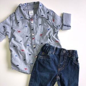 Carter’s Dinosaur Button-up Set
